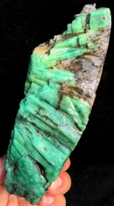 412g Gema Preciosa Natural Columnar Verde ESMERALDA/BERYL Cristal Muestras ic9444 - Imagen 1 de 12