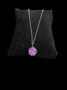 Ciondolo avvolto in filo su catena in argento sterling 925. Accessorio Gioielli Collana - Foto 1 di 7