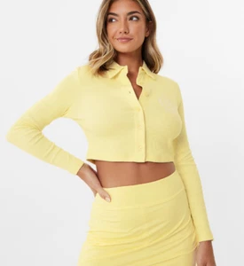 Slazenger X Sofia Richie Button Down Top Yellow Size UK 10 #REF19 - Picture 1 of 1