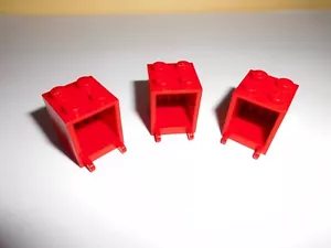 Lego (4345a) 3 Container / Boxen 2x2x2, in rot aus 6989 6923 6862 6896 - Bild 1 von 1