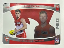 2021 AFL Teamcoach Team Coach Prize Card P-48 Luke Parker Sydney Swans 