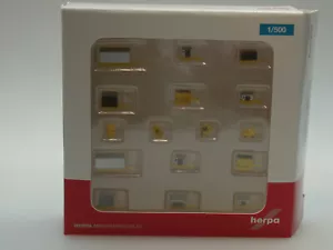 Herpa Wings Flughafen Zubehör, Container Fahrzeuge (16 Teile) - 520638 - 1:500 - Picture 1 of 4