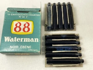 Penna stilografica vintage WATERMAN 88 ~ cartucce inchiostro vetro 2" ~ scatola con contenuto - Foto 1 di 6