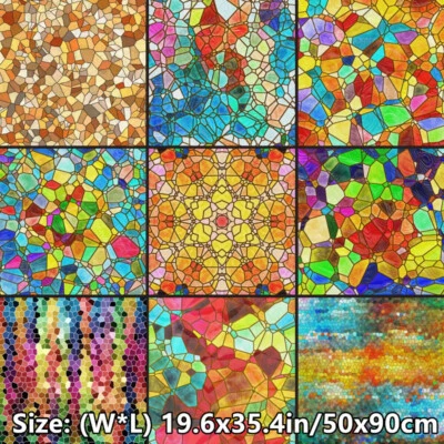 1件装窗户玻璃膜贴纸多色隐私浴室餐厅装饰 — 第 1/4 张图片