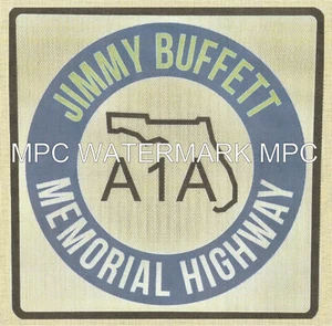 JIMMY BUFFETT A1A Jimmy Buffett Memorial Highway 12 x 12 Color Gloss - Picture 1 of 1