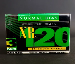 Vintage Radio Shack XR120 3 New Sealed Pack Extended Range Blank Audio Cassettes - Picture 1 of 3