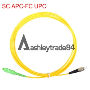 3.0 Meter SC/APC to FC UPC SM Single Mode 9/125 Fiber Patch Cord Simplex 3.0mm - Afbeelding 1 van 8