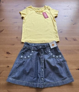 Gymboree Mädchen 6 2-teiliges gelbes Rosen Top & Rock 2009/2010 neu mit Etikett Vintage - Bild 1 von 7