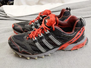Adidas Kanadia TR 5 Mens 8 Black Red Trail Running Shoe Jogging Breathable - Picture 1 of 10