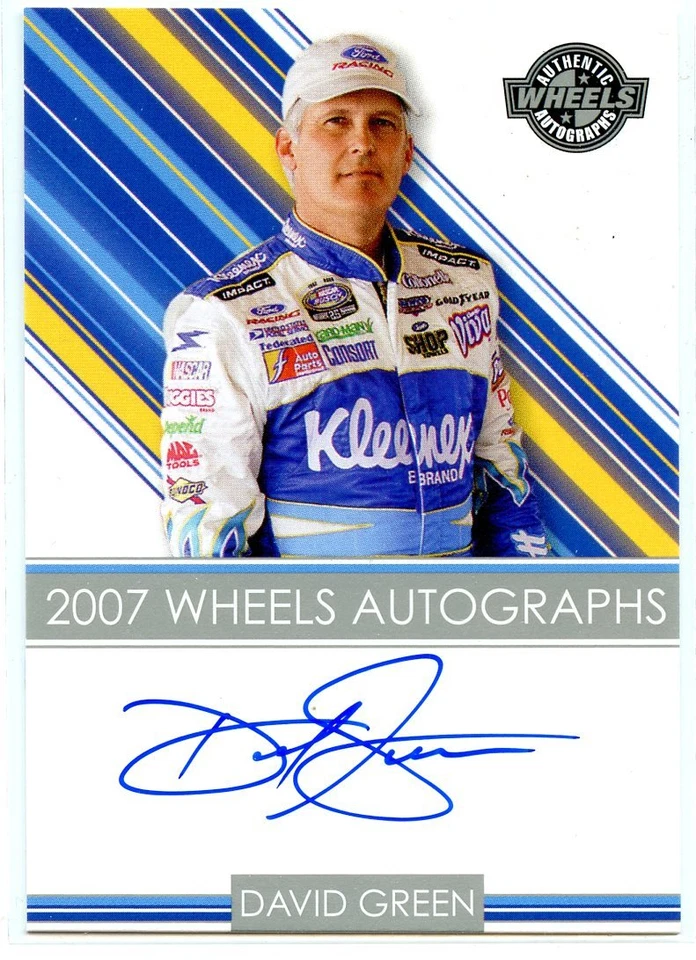 2007 PRESS PASS WHEELS DAVID GREEN AUTOGRAPH - Image 1 of 1