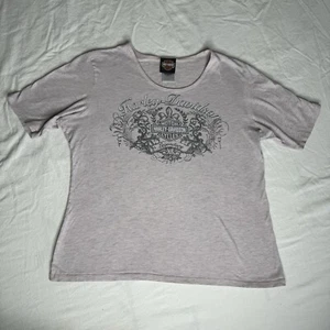 Harley-Davidson Kurzarm-T-Shirt meliert rosa & grau Damen Größe L DuBois, PA - Bild 1 von 8