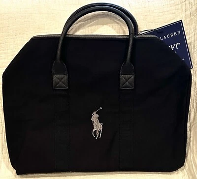 Ralph Lauren Black Weekender Duffle Gym Overnight Bag Carry-On. New With Tag. - Image 1 of 4