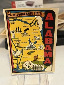 Vintage Alabama State Wasser Aufkleber Sticker - Bild 1 von 1