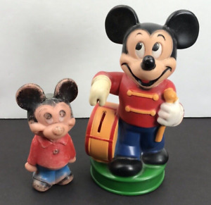 Disney Mickey Mouse Plastic Piggy Bank Drum Major Animal Toys Plus + Figurine
