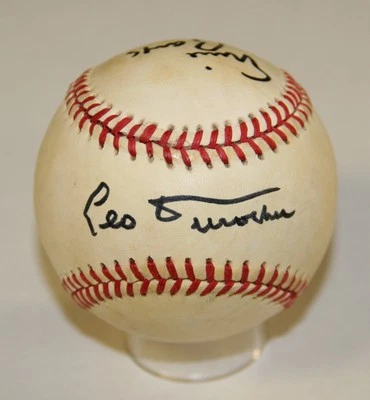 Leo Durocher/Ernie Banks Signed ONL Giamatti Baseball PSA/DNA X25213 Cubs - Image 1 of 3