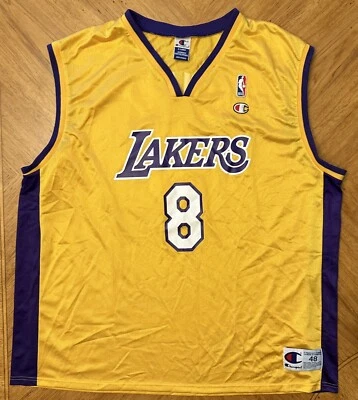 Vintage Champion Kobe Bryant Los Angeles Lakers jersey Gold Size 48 XL #8 READ - Image 1 of 4