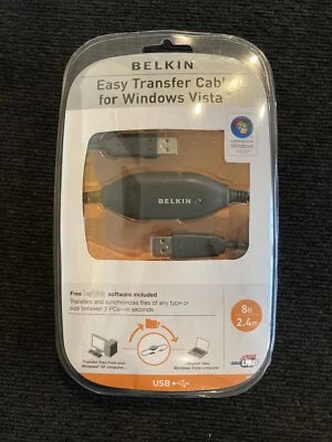 Belkin Easy Transfer Cable for Windows Vista 8 ft-Free LapLink (New) - Image 1 of 2