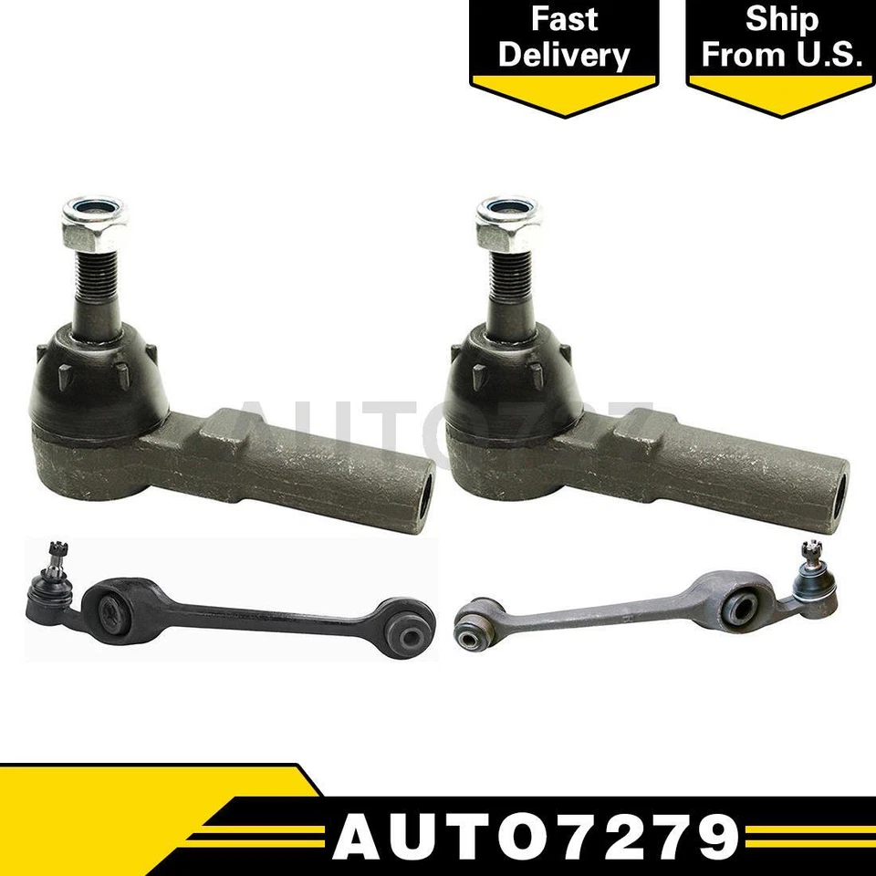 4PCS Front Outer Tie Rod End Front Lower Control Arm W/ Ball Joint For Saturn SC - Image 1 of 4
