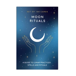 100 Moon Ritual Cards | Self Care Practices, Spells, Affirmations, Blue - Picture 1 of 5