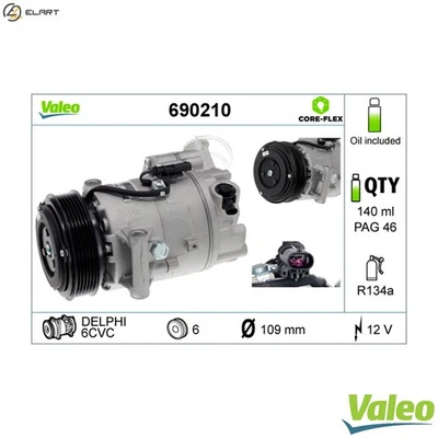 COMPRESSOR AIR CONDITIONING 690210 FOR VAUXHALL ZAFIRA/Mk/III ASTRA/VI  OPEL - Image 1 of 4