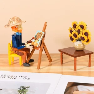 LUXEBLOCKS Van Gogh's Sunflower Studio Building bricks Set compatible bricks - Picture 1 of 7