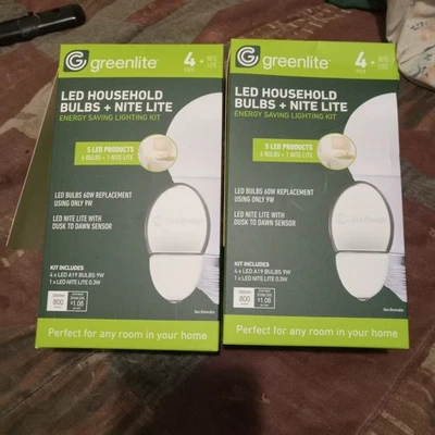Greenlite 2×4pk With Included Nite Lite In Ea Pk 9w Equivalent 60w Bulbs - Image 1 of 4