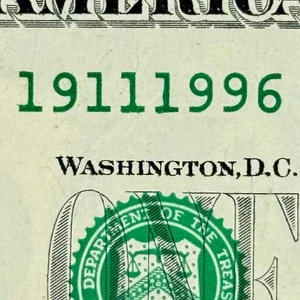19th November 1996 Dollar 19 Nov 1996 Birthday Anniversary Fancy Serial Number - Picture 1 of 6