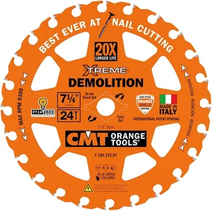CMT 286.324.07 7-1/4In. 24T Carbide Tipped Xtreme Demolition Blade - Picture 1 of 12