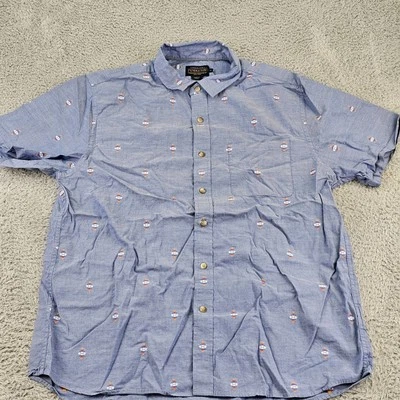 Pendleton Shirt Mens XL Blue Casual Western Aztec Print Button Up Short Sleeve - Image 1 of 4