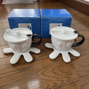 Vintage Walt Disney Mickey Mouse Tea Cup Set with Lids 2-Piece Set - Picture 1 of 5