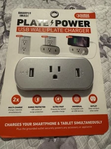 PlatePower USB Wall Plate Charger - Silver Brand new Electronics - Picture 1 of 4