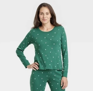 Wondershop PJ Pyjama Langarmshirt Gr. M Medium - grün/Eisbär - NEU - Bild 1 von 9