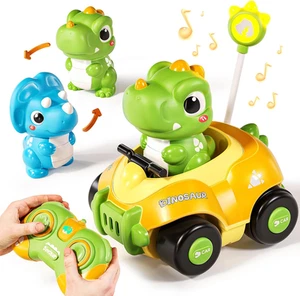 Dinosaur Remote Control Car,Kids Dinosaur Toys Cars with LED Lights & Music,E... - Picture 1 of 12