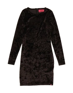 SUPERDRY Womens Long Sleeve Bodycon Dress UK 8 Small Black Polyester N201 - Picture 1 of 3