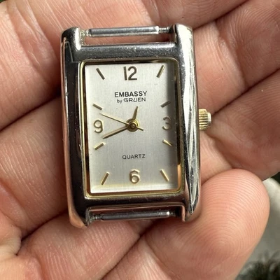 EMBASSY by GRUEN GEM1122 Reloj Analógico de Cuarzo Genuino para Mujer Estilo Tanque Dos Tonos Foto 1 de 4