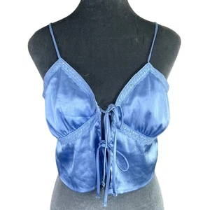 Love Tree - Crop Silky Lrg Blue Front Tie - Spaghettiträger - Babypuppe gebraucht - Bild 1 von 5