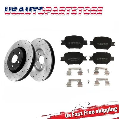 Front Drilled Brake Rotors Brake Pads for 2000 2001-2010 Scion TC Toyota Celica Foto 1 de 4