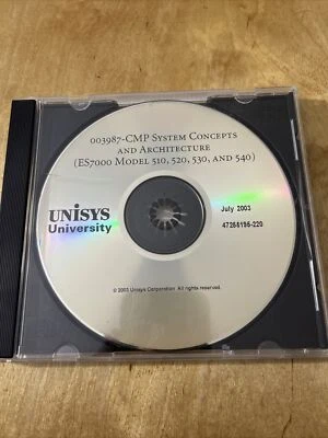 UNISYS University Software003987-CMP System Concepts And Architecture July 2003 - Image 1 of 2