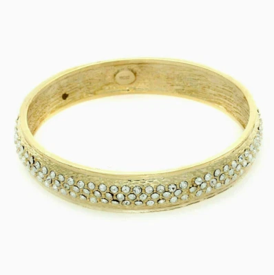Brazalete brazalete hsn Paula Abdul circonita cúbica cristal estrás oro talla grande 7,25 Foto 1 de 2