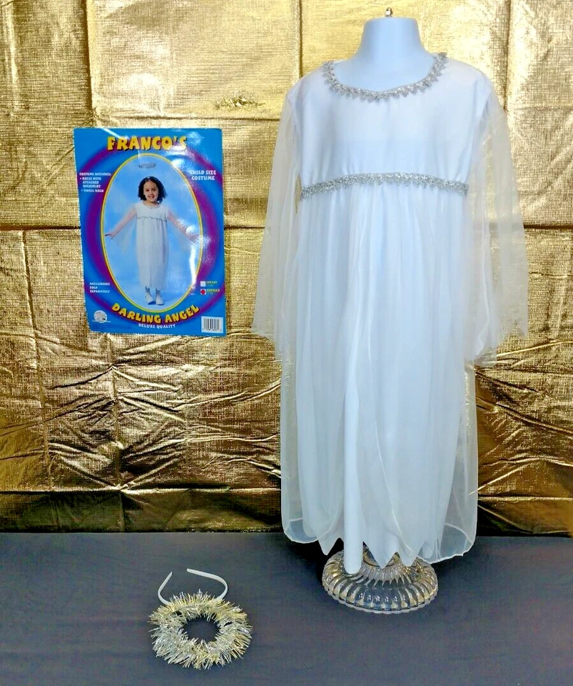 Disfraz de ángel de la guarda angelical para niños pequeños Navidad niñas 2-4 Foto 1 de 4