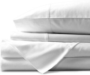 Mayfair Linen 100% Egyptian Cotton Sheets, White Queen Sheets Set, 800 Thread Co