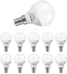 X10 E14 Small Edison Screw LED Light Bulbs, 6W G45 LED Golf Ball Bulbs - Picture 1 of 8