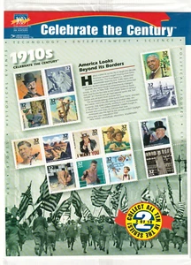 Celebrate the Century 1910s USPS Fifteen 32 Cent US Stamps Sheet Sealed - Picture 1 of 2
