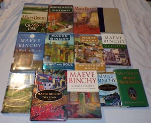 Lot 13 Maeve Binchy HB 3 1st Edition Books Evening Glass Lake Minding Frankie - Picture 1 of 4