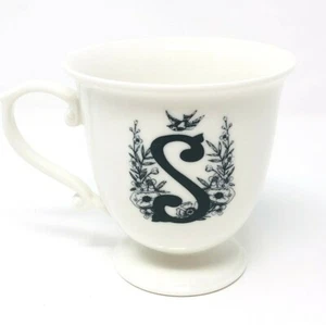 Anthropologie "S" Monogram Coffee Tea Cup Mug 10 oz - Picture 1 of 7