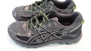 ASICS T6K2N Mens Size 7 Sneakers Gel Scram 3 Gray Neon Green Shoes Pre-owned - Picture 1 of 12