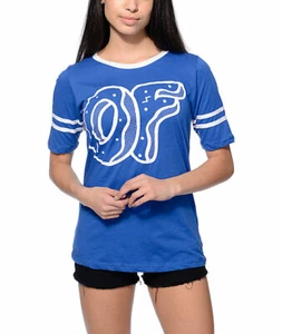 Odd Future OFWGKTA OF DONUT HOCKEY STRIPE Girls T-Shirt Royal NWT 100% Authentic - Picture 1 of 1