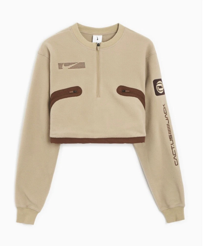 Nike x Travis Scott NRG Cactus Corp Cropped Pullover Fleece Crew - Size XL