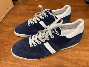 D'ACQUASPARTA Italian Blue Suede Leather Trainers Sneaker Made Italy 44 oder 10,5 - Bild 1 von 11