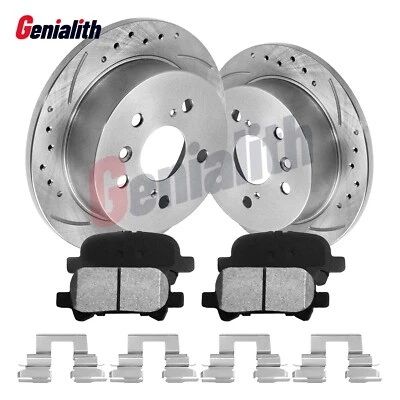 REAR Disc Brake Rotors + Ceramic Brake Pads for Toyota Avalon Solara Camry Foto 1 de 4